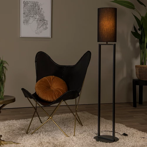 Lucide HERMAN - Floor lamp - Ø 26 cm - 1xE27 - Black - atmosphere 1